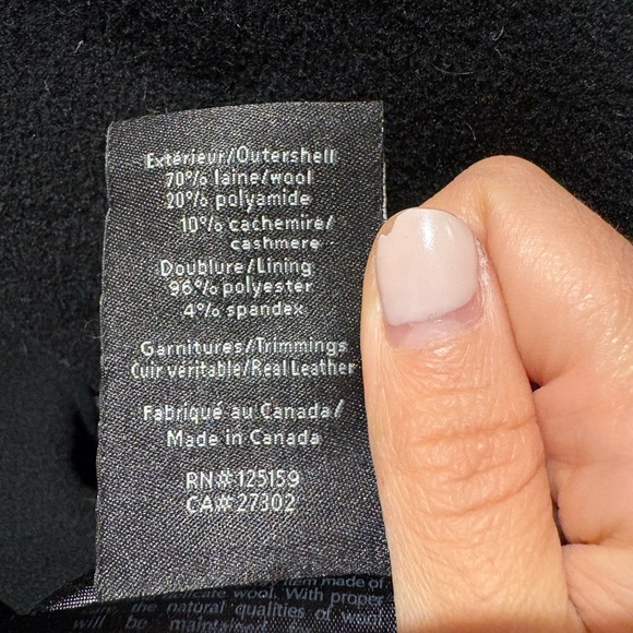 Black wool Mackage coat with leather belt - Picture 7 of 7